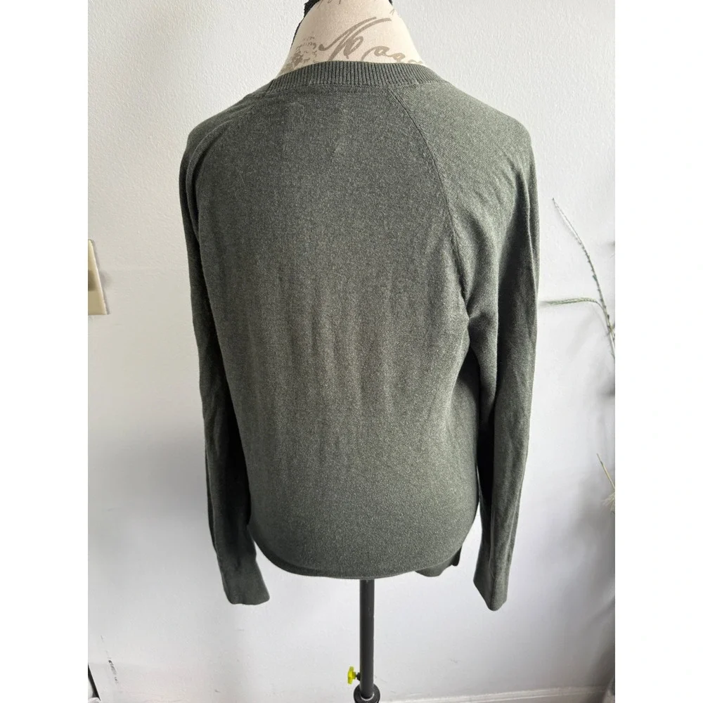 Abercrombie & Fitch Mens Sweater Crew‎ Neck Long Sleeve Olive Green
